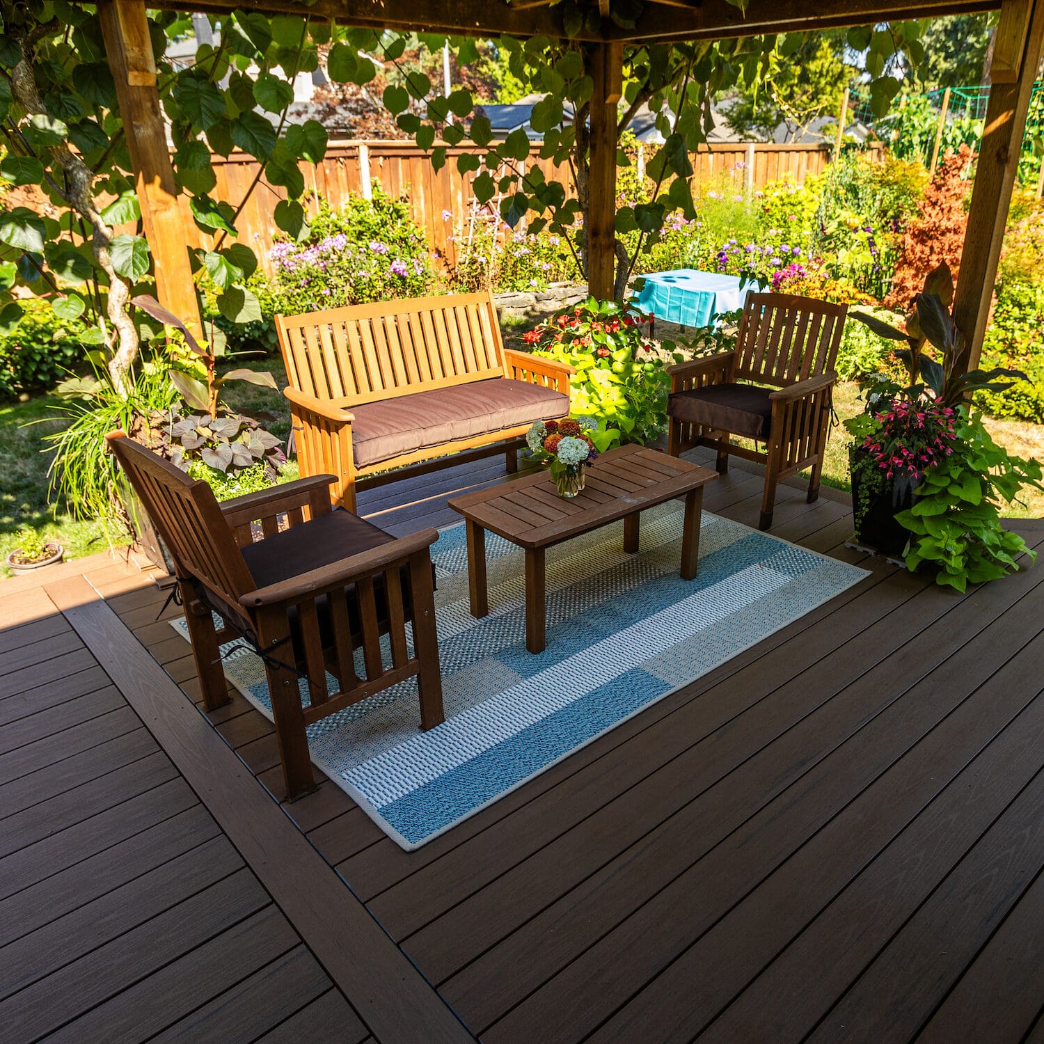 spacious deck